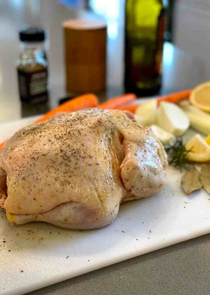 Seasoning a Chicken for Roasting