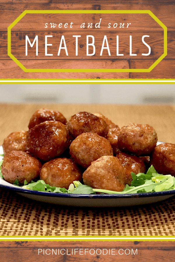 Sweet and Sour Meatballs Recipe Pin