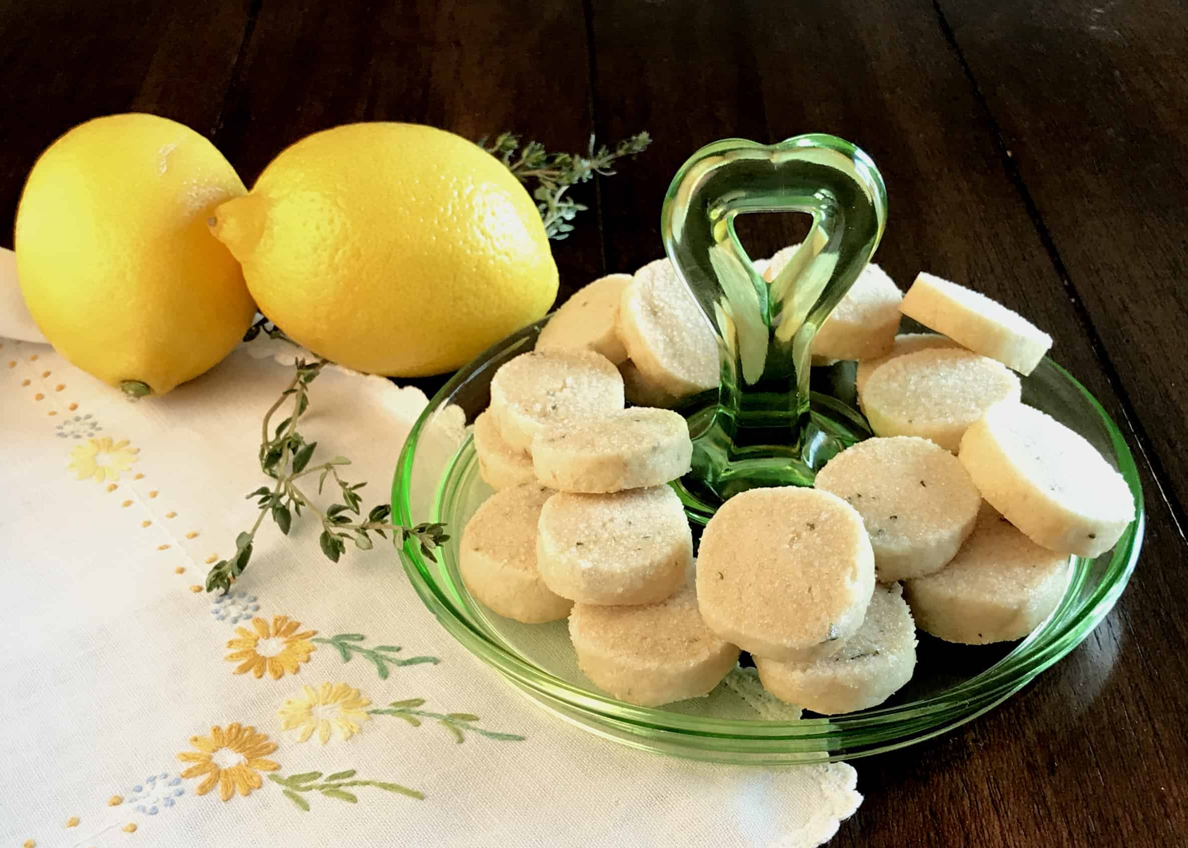 Lemon Thyme Shortbread Cookies - Picnic Life Foodie