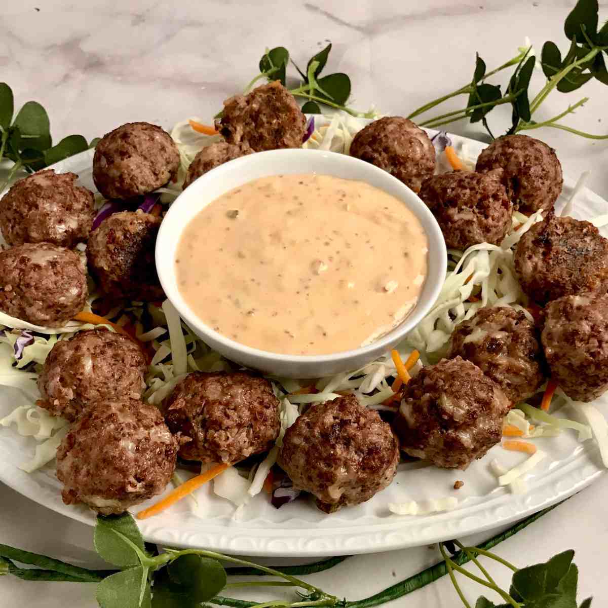 Reuben Meatballs & Thousand Island Coleslaw Picnic Life Foodie