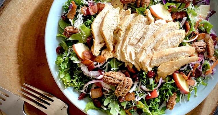 Kale Apple and Chicken Salad